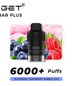 IGET Bar Plus Pod 6000 Blueberry Raspberry Bubble Gum