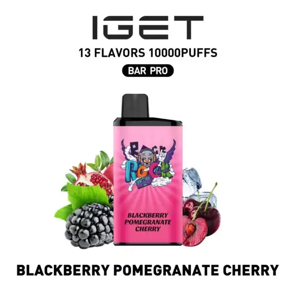 IGET Bar Pro 10000 Blackberry Pomegranate Cherry